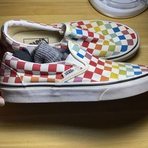 Vans Slip-Ons Rainbow Checkerboard M 6/W 7.5